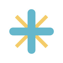 Fototapeta premium Colorful abstract star shape on black background