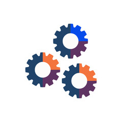 Gear motion setting icon vector art 