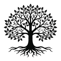 Fototapeta premium Tree of life illustrations stylized silhouettes