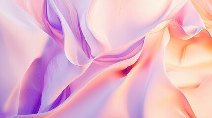 Obraz premium A soft pastel gradient background blends shades of lavender, peach, and pale pink, featuring a smooth texture that creates a dreamy, calm atmosphere with gentle lighting casting delicate shadows.