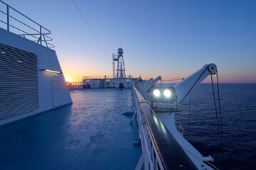 Ferries in the thyrenean sea