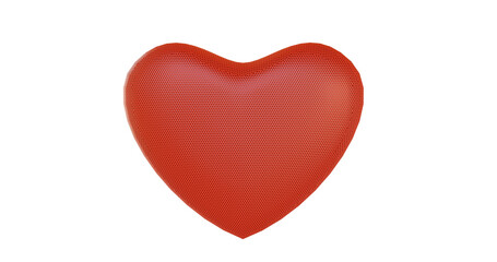 red heart isolated on white