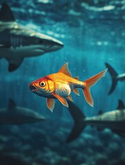 Naklejka premium Vivid Aquatic Life