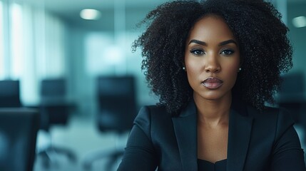 A close-up of a businesswoman journaling with her thoughts on innovation, while soft colors and abstract designs appear around her, embodying a mindful mindset and focus on growth
