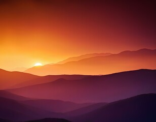 Abstract mountain mist at Sunset | depth of dust 