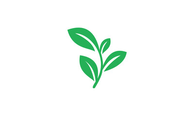 Obraz premium Green leaf logo