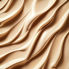 Fototapeta premium Smooth neutral mocha mousse backdrop with soft waves and elegant texture displays artistic design