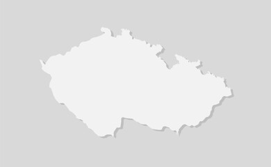 Obraz premium Vector map Czech, template Europe outline country