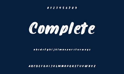 Hardest Brush Font. Hand Lettering Sketch Font. Vector Alphabet