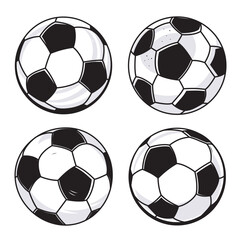 Football or soccer ball isolated on white background. Sport equipment.
