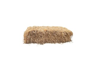 Haystack isolated on a white background. Hay is a tightly joined bale of straw. Bales of dried straw © Twt24