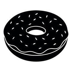 donut with chocolate vector illustration