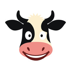 Funny cow head vector