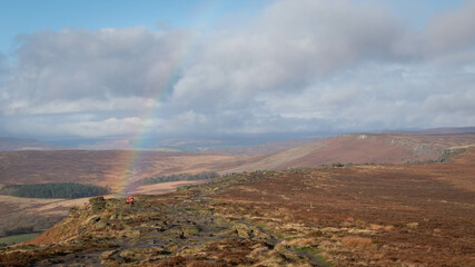 Rainbow over Stanage edge
