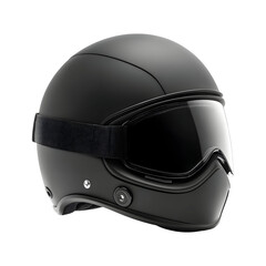 Fototapeta premium Ski Helmet Matte Black Finish with Vise Isolated on Transparent Background