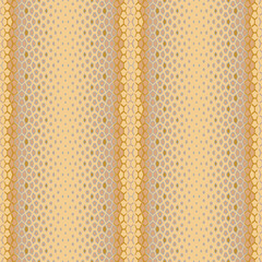 Vector, geometric mosaic stripe with soft neutral pastel yellow, brown, gray desert hues, blending snake skin texture and modern minimalism. Great for digital backgrounds and prints.