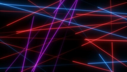 neon line illustration on black background. creating a futuristic, abstract design.