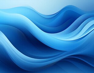 Obraz premium soft abstract blue waves in minimal gradient design