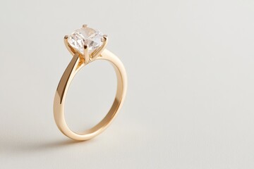 Exquisite faceted gemstone engagement ring showcasing brilliance and elegance on a soft background