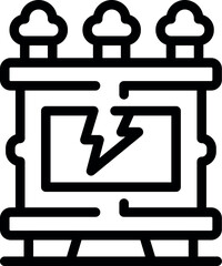 Electric transformer distributing energy, symbolizing power generation and transmission for sustainable electricity supply