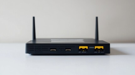 Modern Wireless Router Close-up Shot