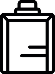 Simple black perfume bottle icon with a stylish cap, symbolizing elegance and fragrance