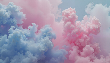 Fototapeta premium Dreamy pastel clouds creating ethereal landscape, serene beauty