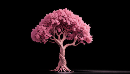 Albero astratto, sfondo nero