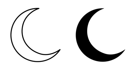 Obraz premium Crescent icon, moon sign isolated