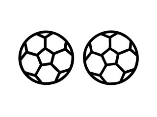 Obraz premium 2 same Soccer Ball icon on the white background.