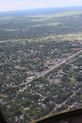 Aerial view of the city of Duluth in northern Minnesota on Lake Superior. 