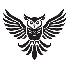 Majestic Owl Silhouette Vector Illustration