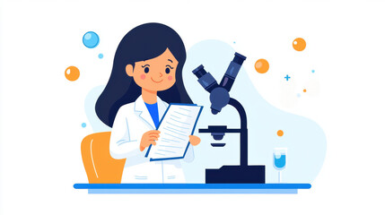 Improved Understanding, A scientist examines a microscope in a lab, showcasing high-fidelity research and exploration in a modern scientific environment.