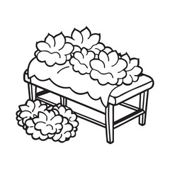 Cozy Hygge Nature: Bold and easy Coloring Page, Line art drawing, black and White Image, relaxing Coloring Page, Coloring page