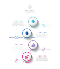 Vector business Presentation Connecting Steps Infographic Template