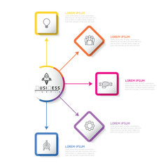 Vector business Presentation Connecting Steps Infographic Template