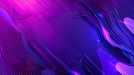  Futuristic abstract background featuring fluid wavy lines in purple and pink hues, with a modern and dynamic digital aesthetic..