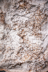 delicious crumble cheesecake from the tin with powder sugar texturetop view