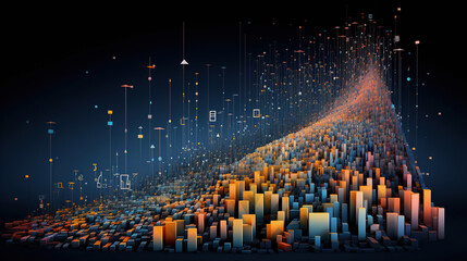 Abstract Data Visualization: A Geometric Cityscape