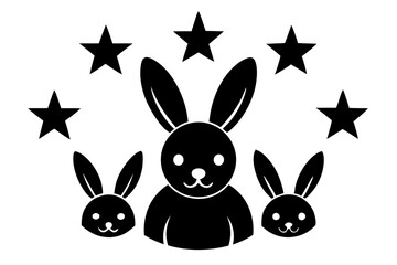 Easter vector art silhouettes, vector clip art , isolated decorative elements for the holidays on white.