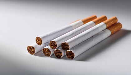 Cigarettes on a white background