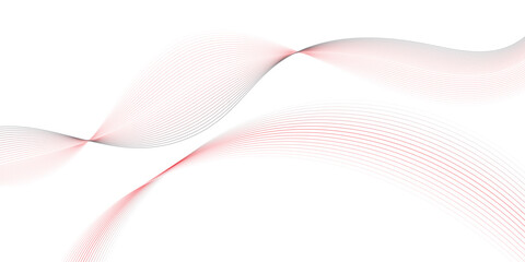 Abstract flowing wave lines. Design element for technology, science, modern concept.vector eps 10.whie and red
