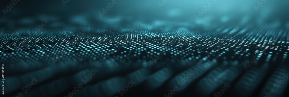 Poster a network of illuminated dots flows in a mesmerizing pattern, symbolizing data transfer and connecti