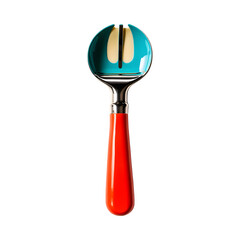 Modern Dough Blender with Polished Blades and Colorful Handles Isolated on Transparent Background