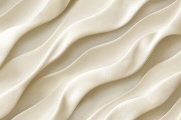 Obraz premium Vector geometric diagonal fabric waves seamless texture Cream color background