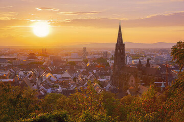 Freiburg mit Blick vom Kanonenplatz