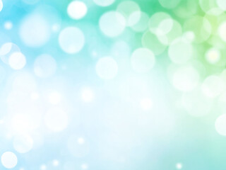 Soft blue and green bokeh background creates a tranquil atmosphere for relaxation or celebration