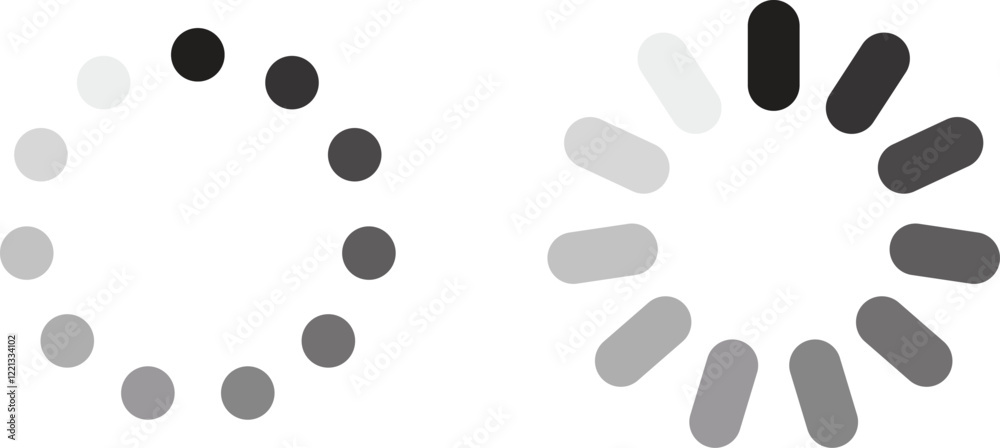Wall mural gradient circle icon. load icon set. throbber symbol. progress round loader. web download time symbo