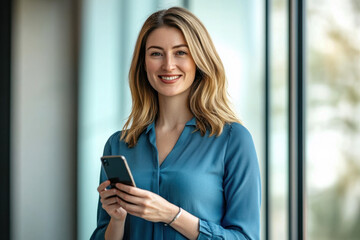Fototapeta premium Professional business woman leader, company worker or sales, hr manager working in modern office 