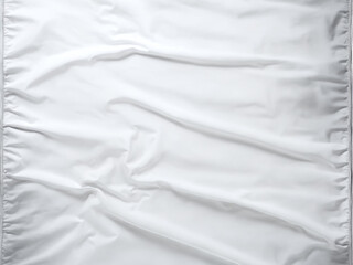 Obraz premium Crisp white fabric gently gathered, displaying soft texture and inviting appearance for various uses, perfect for upholstery or bedding